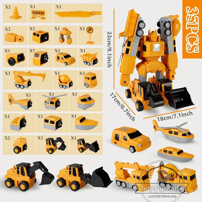 Magnetic Transforming Car Set
